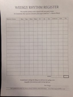 Weekly Rhythm Register Blank